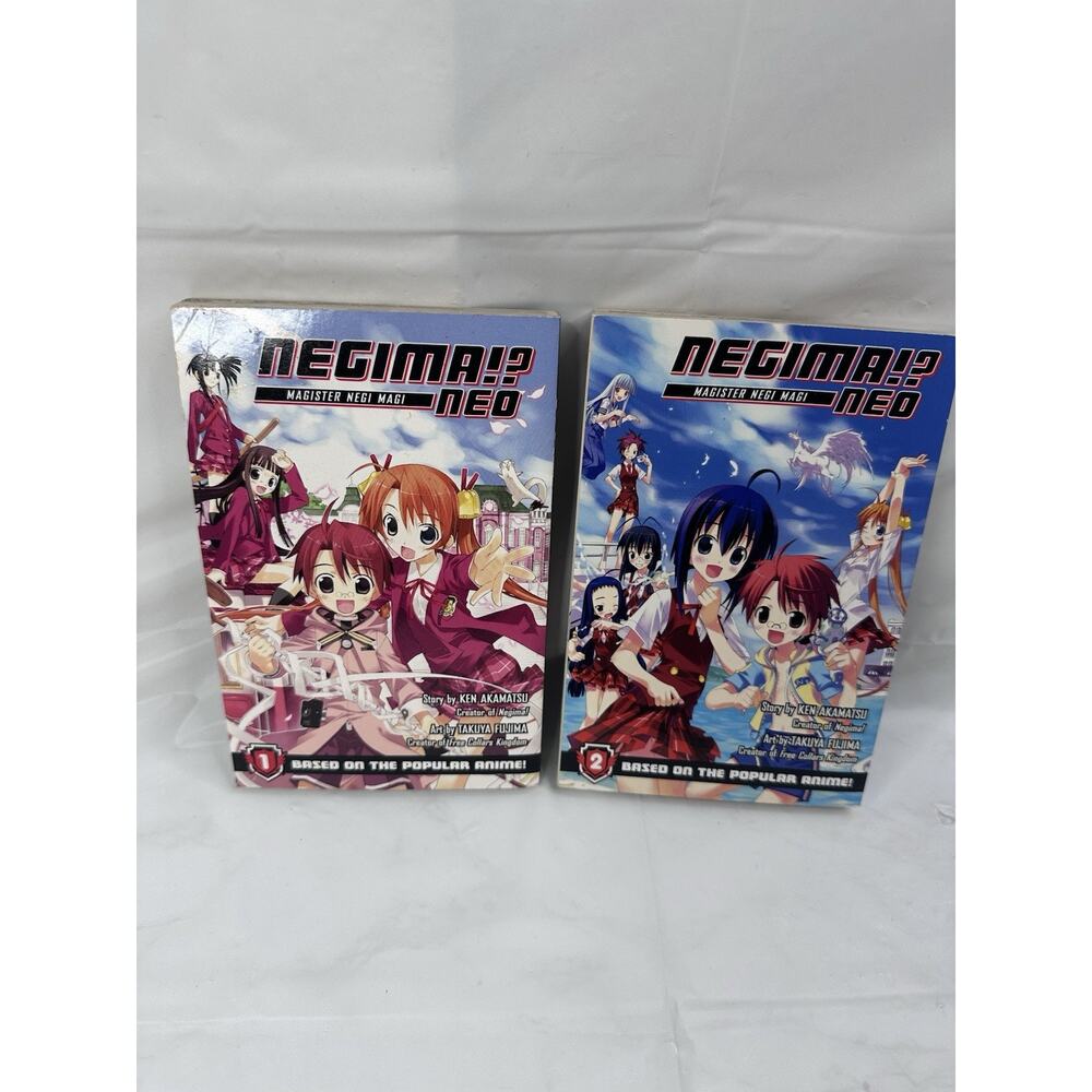 Negima!? Neo Magister Negi Magi Del Rey Kodansha Vol 1 & 2 Paperback Pre Owned
